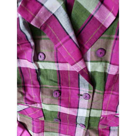 FOR Pete's Sake vintage pink double breasted short set M - Picture 5 of 8